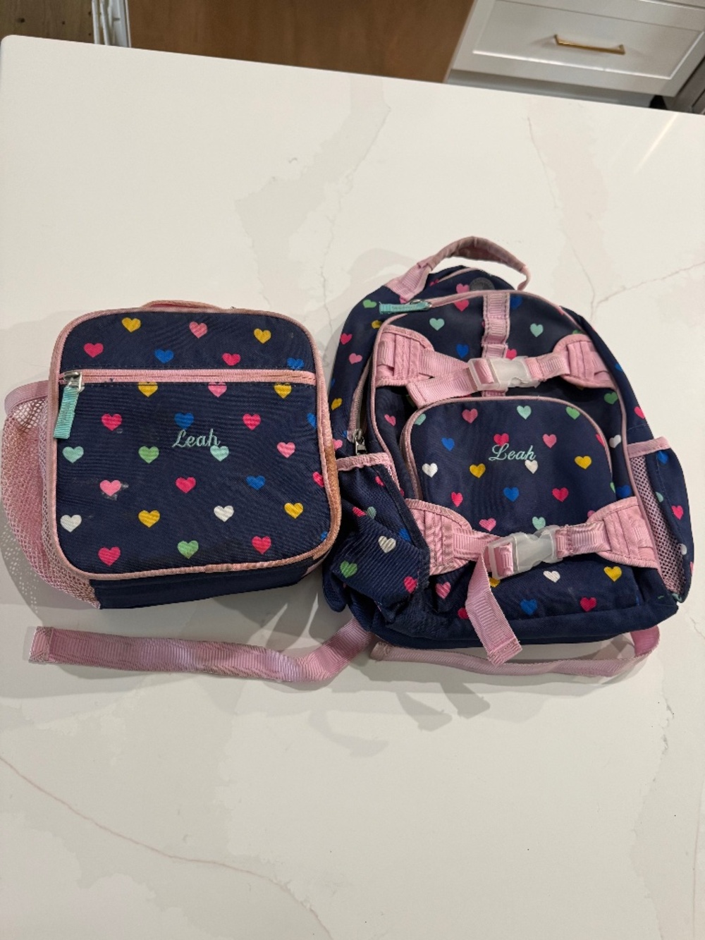 Pottery Barn backpack and lunch box- with personalization-